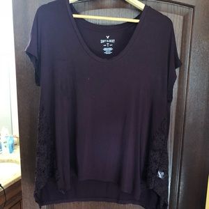Purple, maroon top